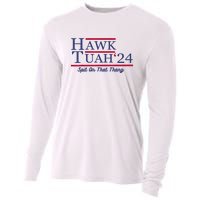 Meme Hawk Tuah 24 Spit On That Thang Funny Gift Cooling Performance Long Sleeve Crew