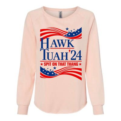 Hawk Tauh 24 Spit On That Thang Usa American Flag Meme Quote Womens California Wash Sweatshirt