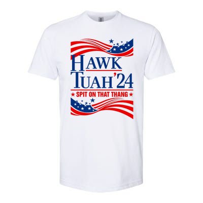 Hawk Tauh 24 Spit On That Thang Usa American Flag Meme Quote Softstyle CVC T-Shirt