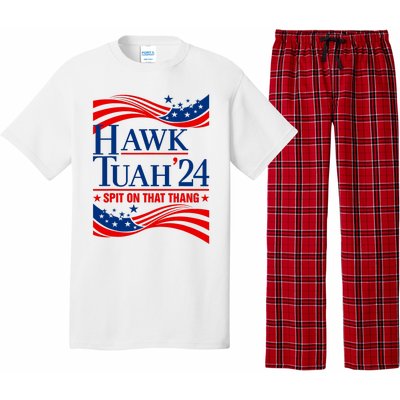 Hawk Tauh 24 Spit On That Thang Usa American Flag Meme Quote Pajama Set