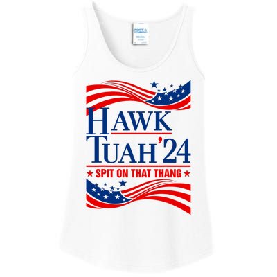 Hawk Tauh 24 Spit On That Thang Usa American Flag Meme Quote Ladies Essential Tank