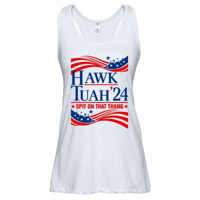 Hawk Tauh 24 Spit On That Thang Usa American Flag Meme Quote Ladies Essential Flowy Tank