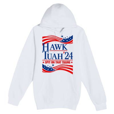 Hawk Tauh 24 Spit On That Thang Usa American Flag Meme Quote Premium Pullover Hoodie