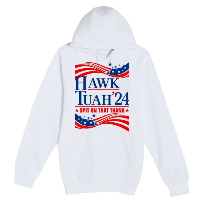 Hawk Tauh 24 Spit On That Thang Usa American Flag Meme Quote Premium Pullover Hoodie