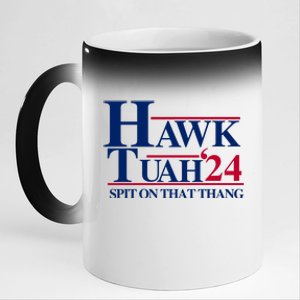 Hawk Tuah 24 Spit On That Thang Funny Saying 11oz Black Color Changing Mug