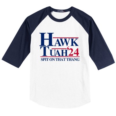 Hawk Tuah 24 Spit On That Thang Funny Saying Baseball Sleeve Shirt