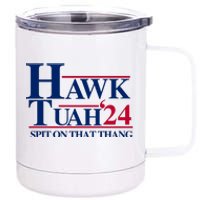 Hawk Tuah 24 Spit On That Thang Funny Saying 12 oz Stainless Steel Tumbler Cup