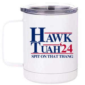 Hawk Tuah 24 Spit On That Thang Funny Saying 12 oz Stainless Steel Tumbler Cup