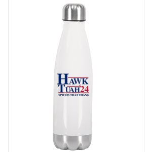 Hawk Tuah 24 Spit On That Thang Funny Saying Stainless Steel Insulated Water Bottle