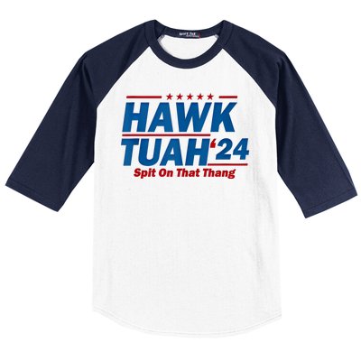 Hawk Tuah 24 Spit On That Thang Hawk Tuh Funny Baseball Sleeve Shirt