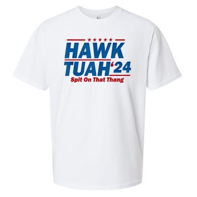 Hawk Tuah 24 Spit On That Thang Hawk Tuh Funny Sueded Cloud Jersey T-Shirt