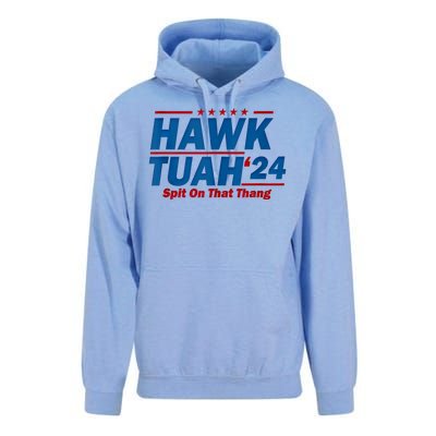 Hawk Tuah 24 Spit On That Thang Hawk Tuh Funny Unisex Surf Hoodie