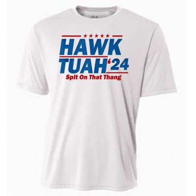 Hawk Tuah 24 Spit On That Thang Hawk Tuh Funny Cooling Performance Crew T-Shirt