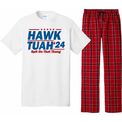 Hawk Tuah 24 Spit On That Thang Hawk Tuh Funny Pajama Set