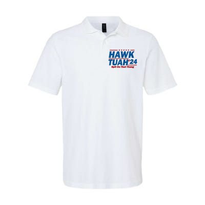 Hawk Tuah 24 Spit On That Thang Hawk Tuh Funny Softstyle Adult Sport Polo