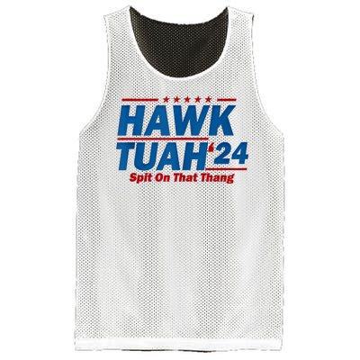 Hawk Tuah 24 Spit On That Thang Hawk Tuh Funny Mesh Reversible Basketball Jersey Tank