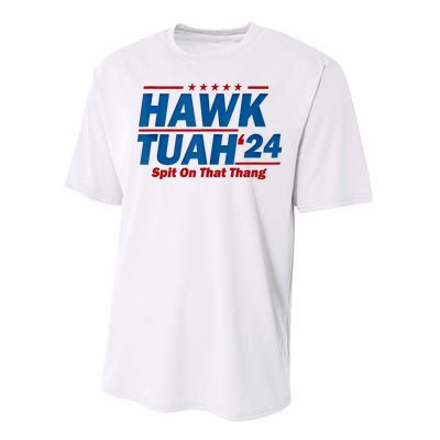 Hawk Tuah 24 Spit On That Thang Hawk Tuh Funny Performance Sprint T-Shirt