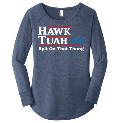 Hawk Tush 24 Spit On That Thing Election Girl Interview Women's Perfect Tri Tunic Long Sleeve Shirt