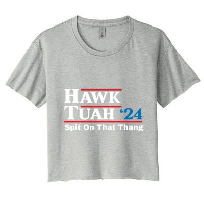 Hawk Tush 24 Spit On That Thing Election Girl Interview Women's Crop Top Tee