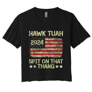 Hawk Tush 2024 Political Satire Women's Crop Top Tee