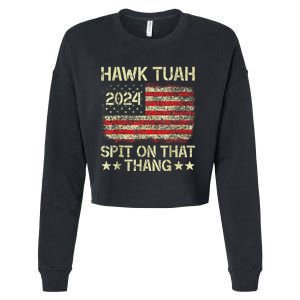 Hawk Tush 2024 Political Satire Cropped Pullover Crew