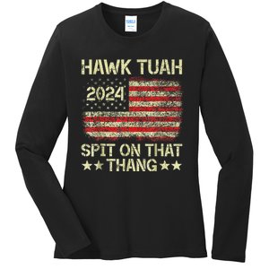 Hawk Tush 2024 Political Satire Ladies Long Sleeve Shirt