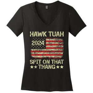 Hawk Tush 2024 Political Satire Women's V-Neck T-Shirt