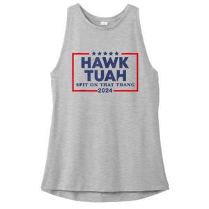 Hawk Tuah 24 Spit On That Thang Ladies PosiCharge Tri-Blend Wicking Tank