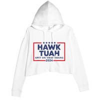 Hawk Tuah 24 Spit On That Thang Crop Fleece Hoodie