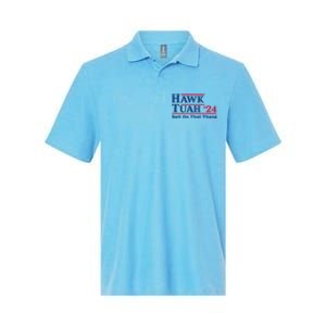 Hawk Tuah 24 Spit On That Thang Hawk Tush For President 2024 Election Parody Softstyle Adult Sport Polo