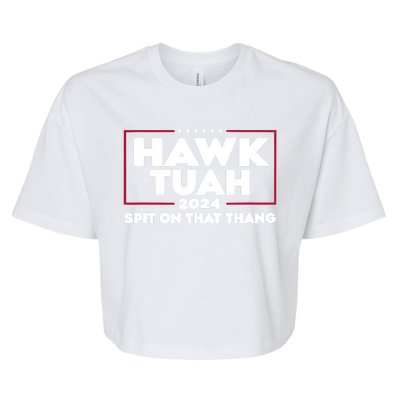 Hawk Tuah 24 Hawk Tuh Utah Girl Bella+Canvas Jersey Crop Tee