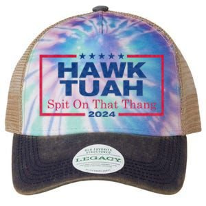 Hawk Tuah 24 Spit On That Thang Hawk Tush For President 2024 Election Parody Legacy Tie Dye Trucker Hat