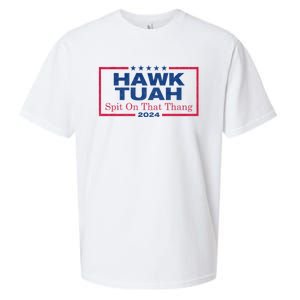 Hawk Tuah 24 Spit On That Thang Hawk Tush For President 2024 Election Parody Sueded Cloud Jersey T-Shirt