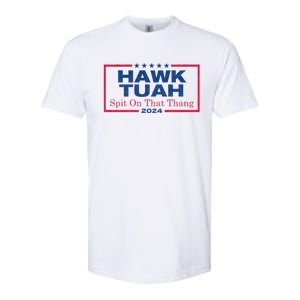 Hawk Tuah 24 Spit On That Thang Hawk Tush For President 2024 Election Parody Softstyle CVC T-Shirt