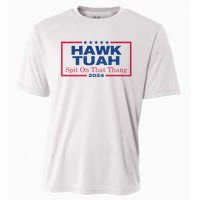 Hawk Tuah 24 Spit On That Thang Hawk Tush For President 2024 Election Parody Cooling Performance Crew T-Shirt