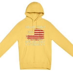 Hawk Tuah 24 Spit On That Thang Gift American Flag gift Premium Pullover Hoodie