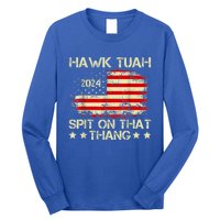 Hawk Tuah 24 Spit On That Thang Gift American Flag gift Long Sleeve Shirt