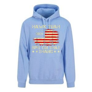 Hawk Tuah 24 Spit On That Thang Gift American Flag gift Unisex Surf Hoodie