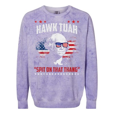 Hawk Tush 2024 Political Parody Humor Colorblast Crewneck Sweatshirt