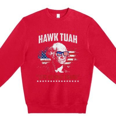 Hawk Tush 2024 Political Parody Humor Premium Crewneck Sweatshirt