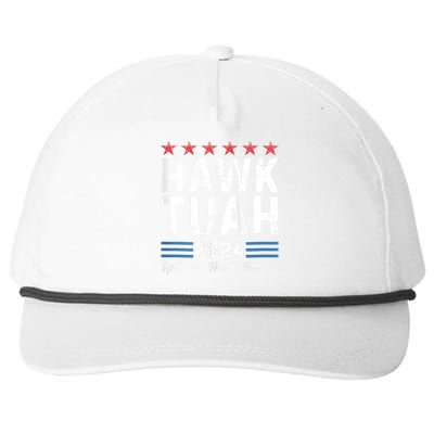 Hawk Tuah 24 Spit On That Thang Hawk Tush For President 2024 Election Parody Snapback Five-Panel Rope Hat