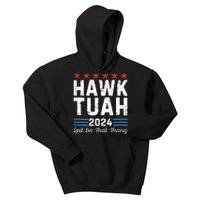 Hawk Tuah 24 Spit On That Thang Hawk Tush For President 2024 Election Parody Kids Hoodie