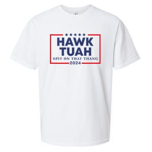 Hawk Tuah 24 Spit On That Thang Hawk Tush For President 2024 Election Parody Sueded Cloud Jersey T-Shirt