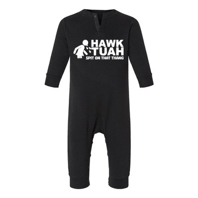 Hawk Tuah 24 Meme Infant Fleece One Piece