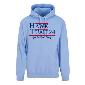 Hawk Tuah 24 Spit On That Thang Hawk Tush For President 2024 Election Parody Unisex Surf Hoodie