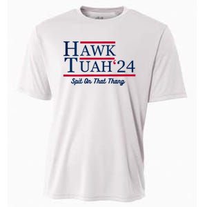 Hawk Tuah 24 Spit On That Thang Hawk Tush For President 2024 Election Parody Cooling Performance Crew T-Shirt