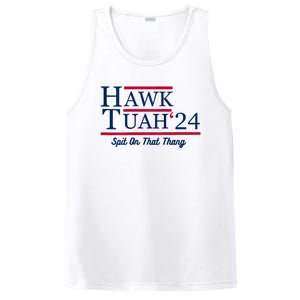 Hawk Tuah 24 Spit On That Thang Hawk Tush For President 2024 Election Parody PosiCharge Competitor Tank