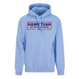 Hawk Tuah 24 Spit On That Thang Hawk Tush For President 2024 Election Parody Unisex Surf Hoodie