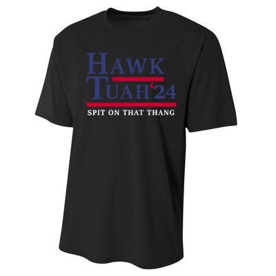 Hawk Tuah 24 Funny Girl Meme Tiktok Meme Performance Sprint T-Shirt