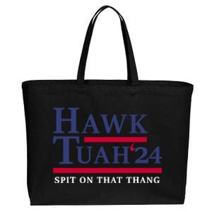 Hawk Tuah 24 Funny Girl Meme Tiktok Meme Cotton Canvas Jumbo Tote